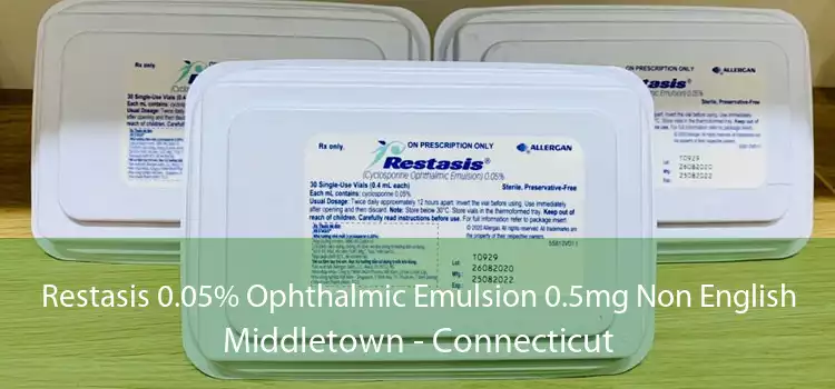 Restasis 0.05% Ophthalmic Emulsion 0.5mg Non English Middletown - Connecticut